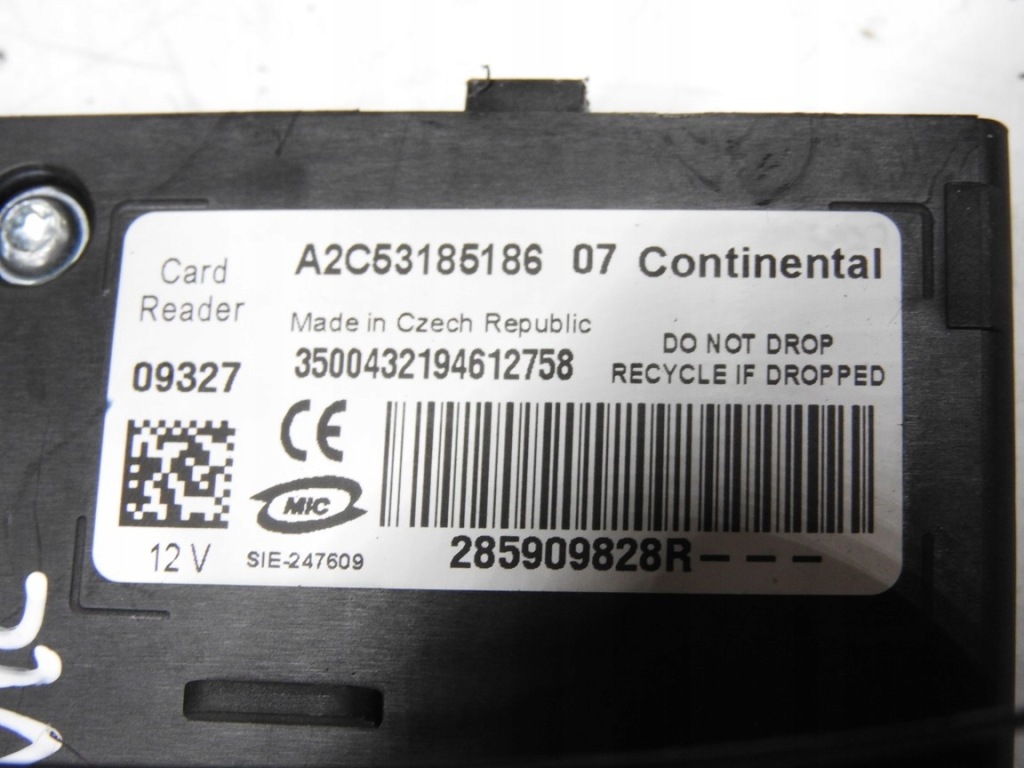 фото №7, Renault scenic iii 09-16 зчитувач 285909828r ключі карти вкладка