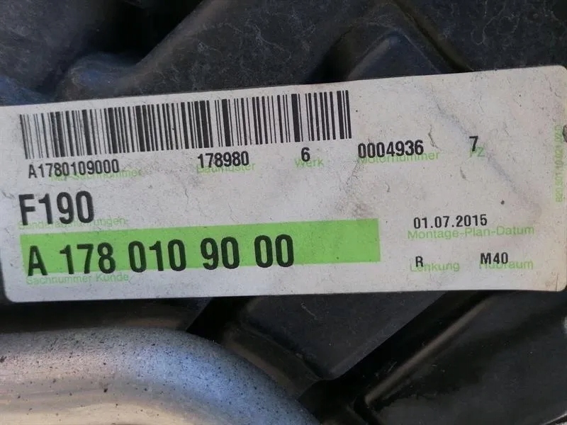 фото №9, Mercedes gt c190 gts s coupe a1780109000 двигатель kompletny 178.980