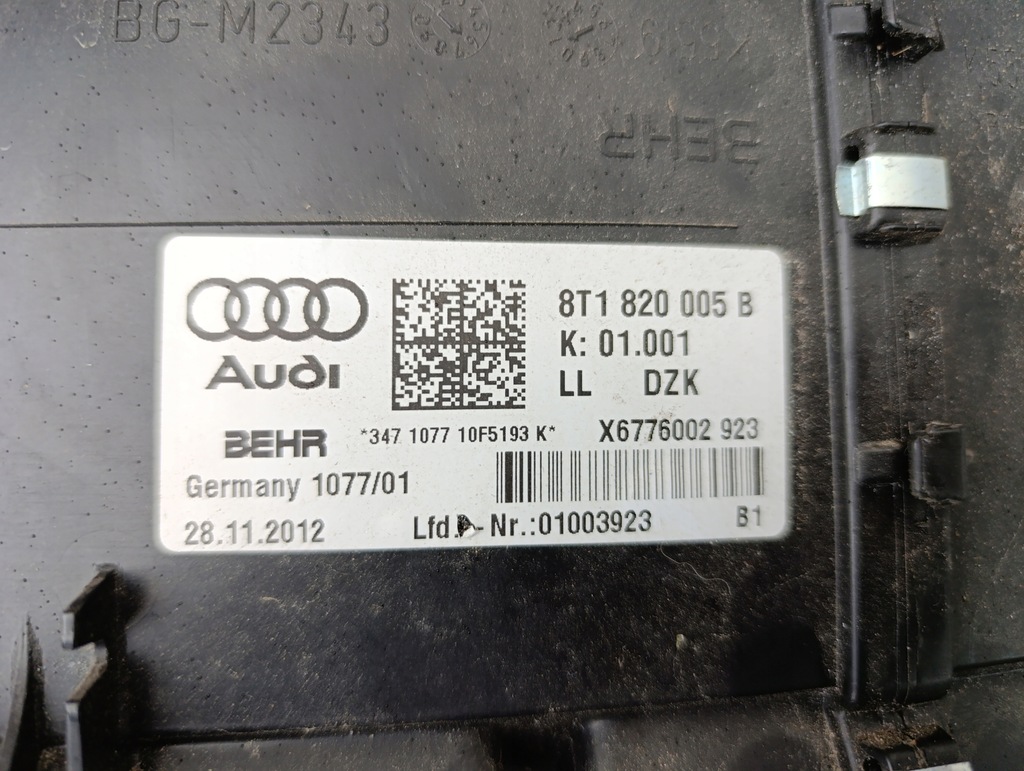 фото №5, Обігрівач audi a4 a5 8t 8k 8t1820005b