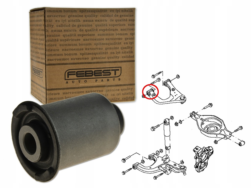 фото №1, Nissan pathfinder r51 05- втулка важеля задня задній