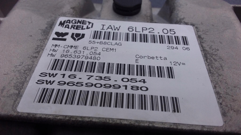 фото №6, Peugeot 207 i 1.4 блок управления двигателя 9659099180 iaw6lp205