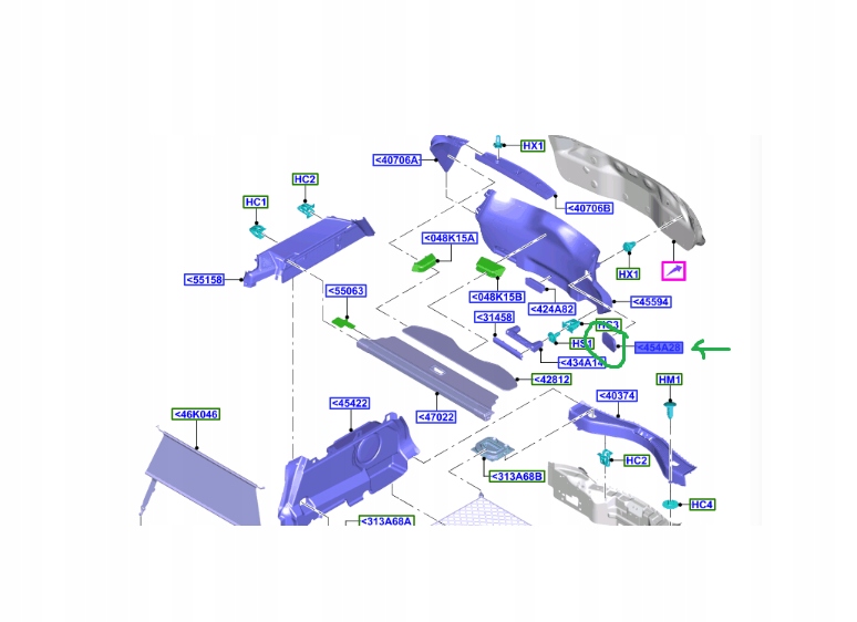 фото №8, Заглушка ліва світло кришки mondeo 2014-22 _ 5353081 _ ds73-n454a29-cc35b8