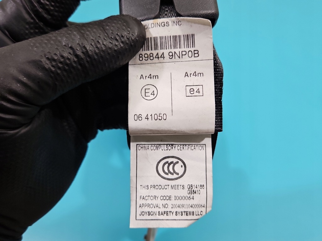 фото №8, Pas безопасности задняя правый 3 ряд infiniti qx60 12- 898449np0b