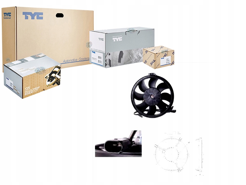 Купить Вентилятор радиатора tyc 8d0959455p 8d0959455r