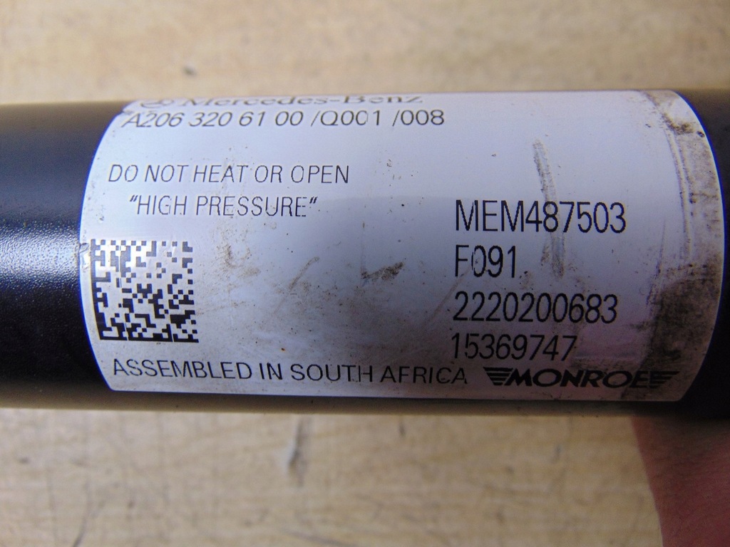 фото №8, Амортизатор левый правый перед mercedes w206