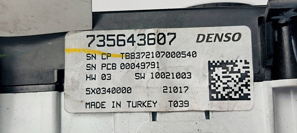 фото №7, Панель кондиционера 735643607 fiat tipo ii