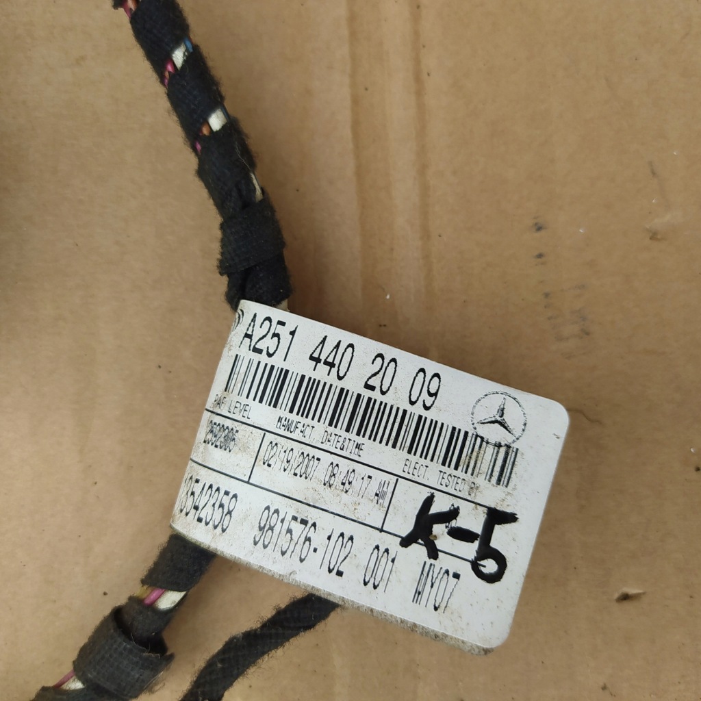 фото №4, Джгут електропроводка двері правий перед mercedes w164