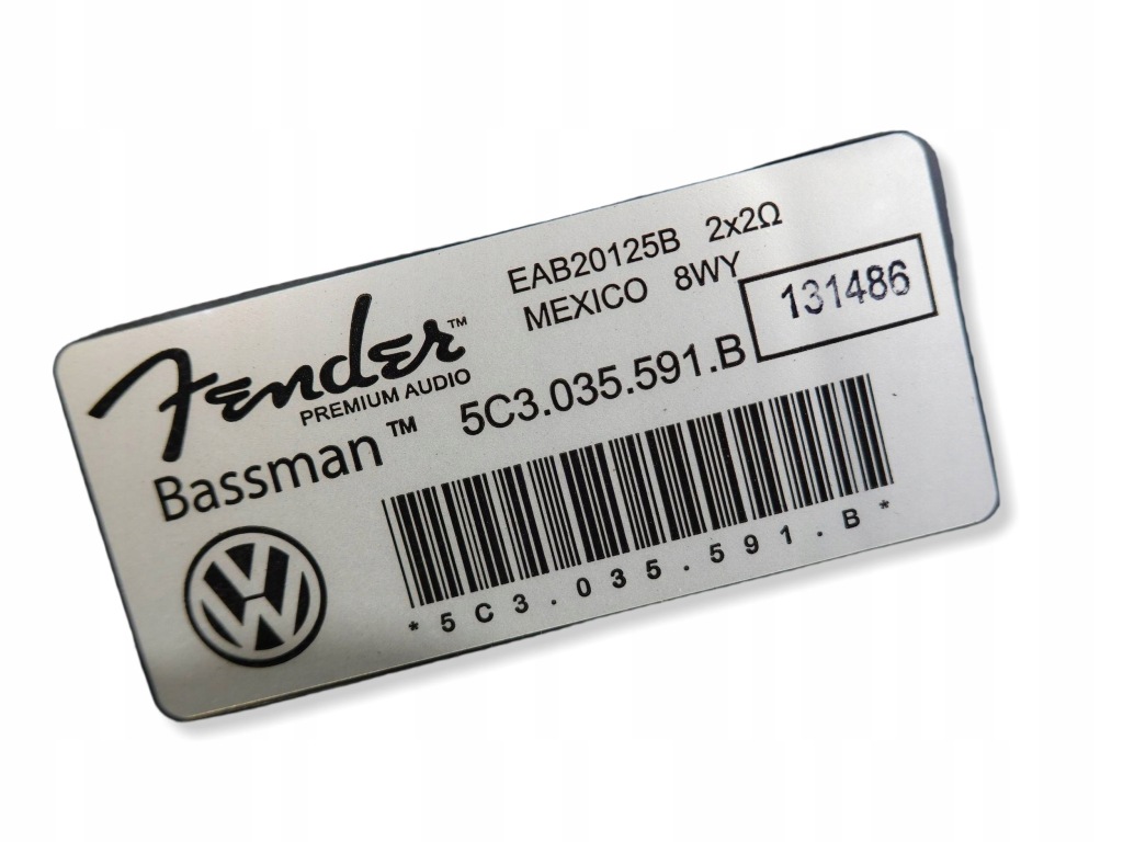 Vw beetle 5c3 кабріолет  аудіосистема fender підсилювач динаміки сабвуфер Ціна