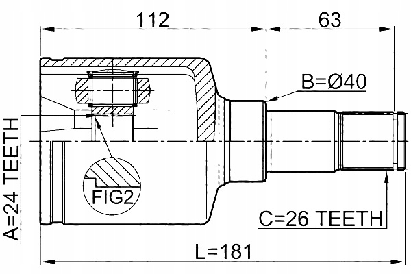 фото №3, Шарнир полуось внутренний левый ford transit connect tc7 2002-2013 eu