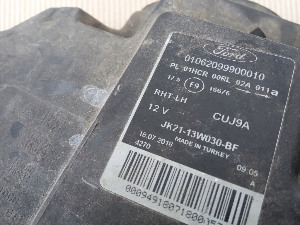 фото №9, Ford transit custom lift - лампа refl. левый перед