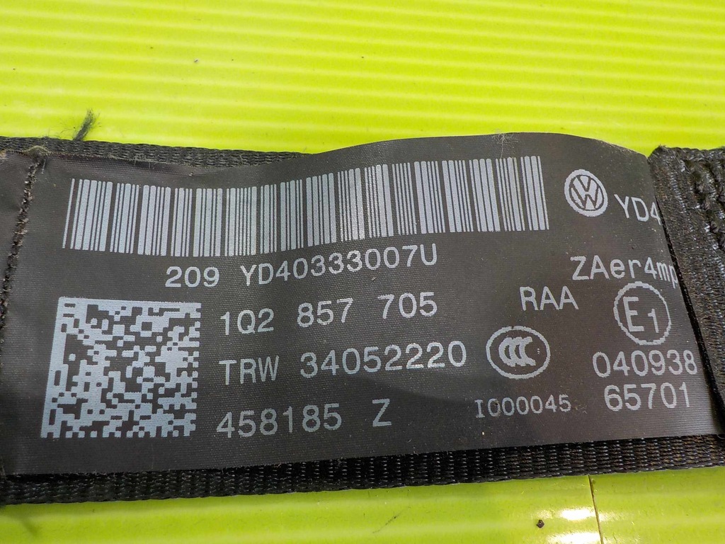 фото №5, Vw eos 08r pas безпеки лівий перед 1q2857705