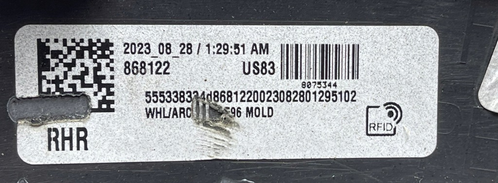 K67 bmw x6 x6m f96 g06 молдинг крыла правая задний  8075344 7996956 Оригинал