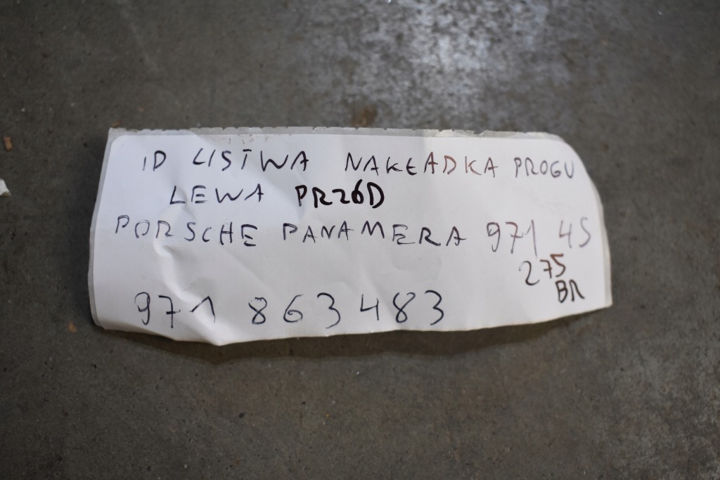 фото №5, Idealna молдинг накладка порог левая перед porsche panamera 971 4s 1