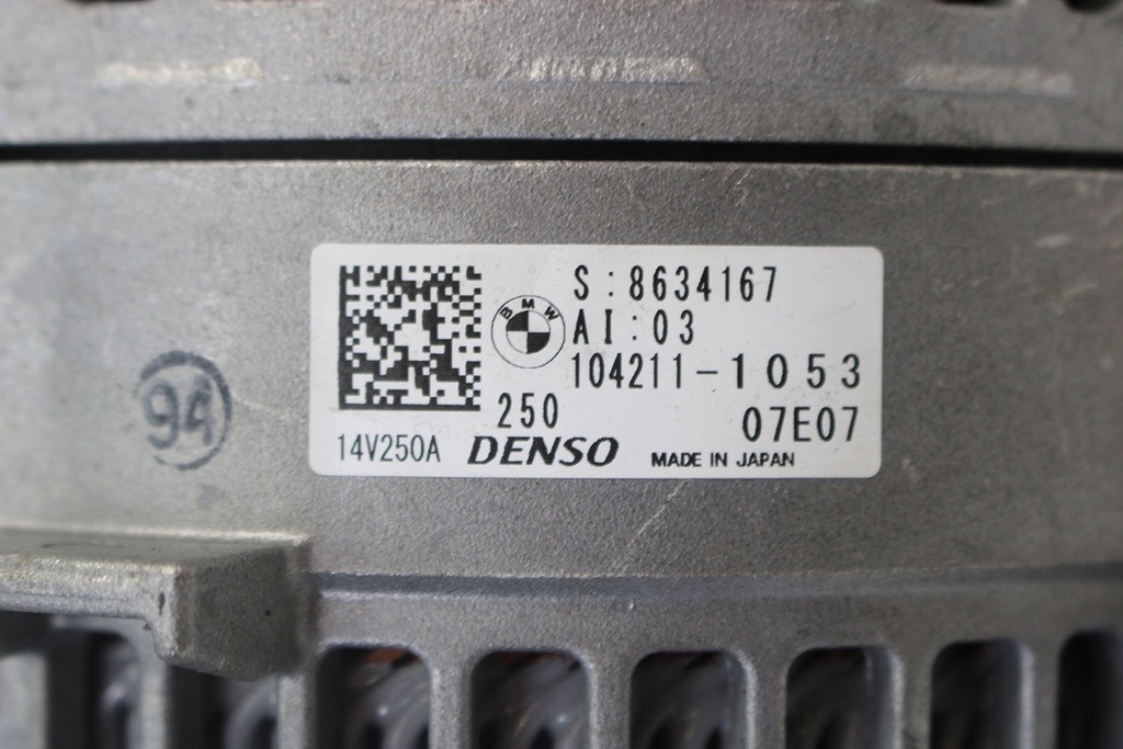 фото №7, Bmw 2 g42 генератор 250a 8634167 14v denso s8634167 12318634167 8634167 12