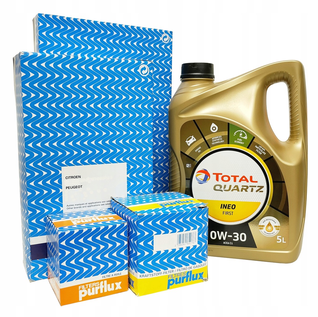 фото №1, Фільтри + total 0w30 5l peugeot 5008 ii 2.0 bluehdi