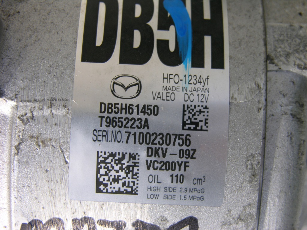 фото №10, Mazda 2 dj cx3 компрессор кондиционера db5h61450