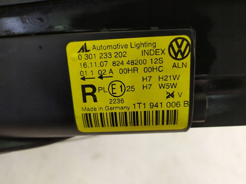фото №8, Лампа правий перед volkswagen touran 1t1941006b