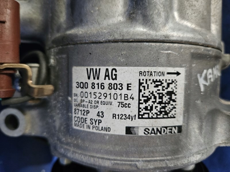 фото №7, Компрессор кондиционера skoda kamiq 1.5 tsi