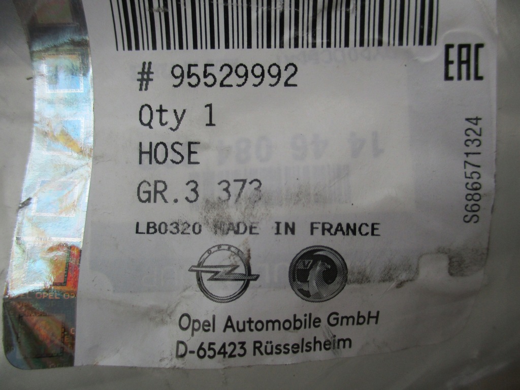 фото №10, Opel movano b 2019- шланг труба wąż интеркулер 95529992 144608430r