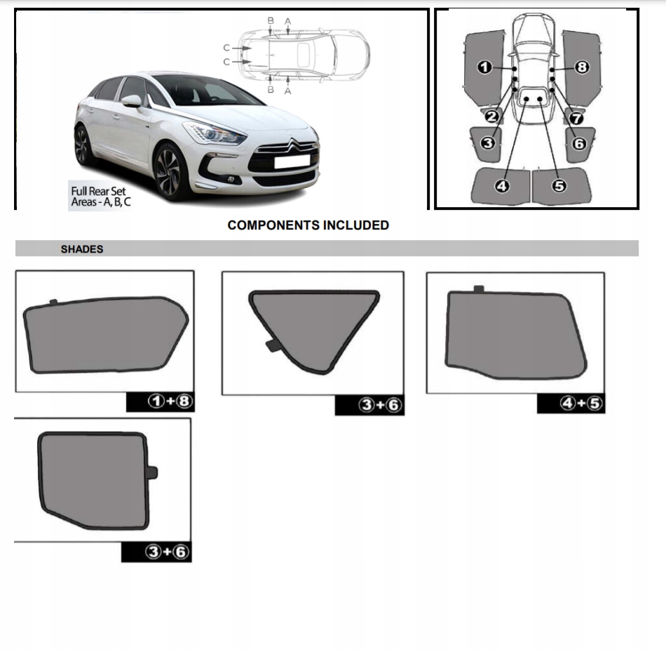 фото №15, Шторки сонячні citroen ds5 5d 2011- захист шторка сонцезахисні