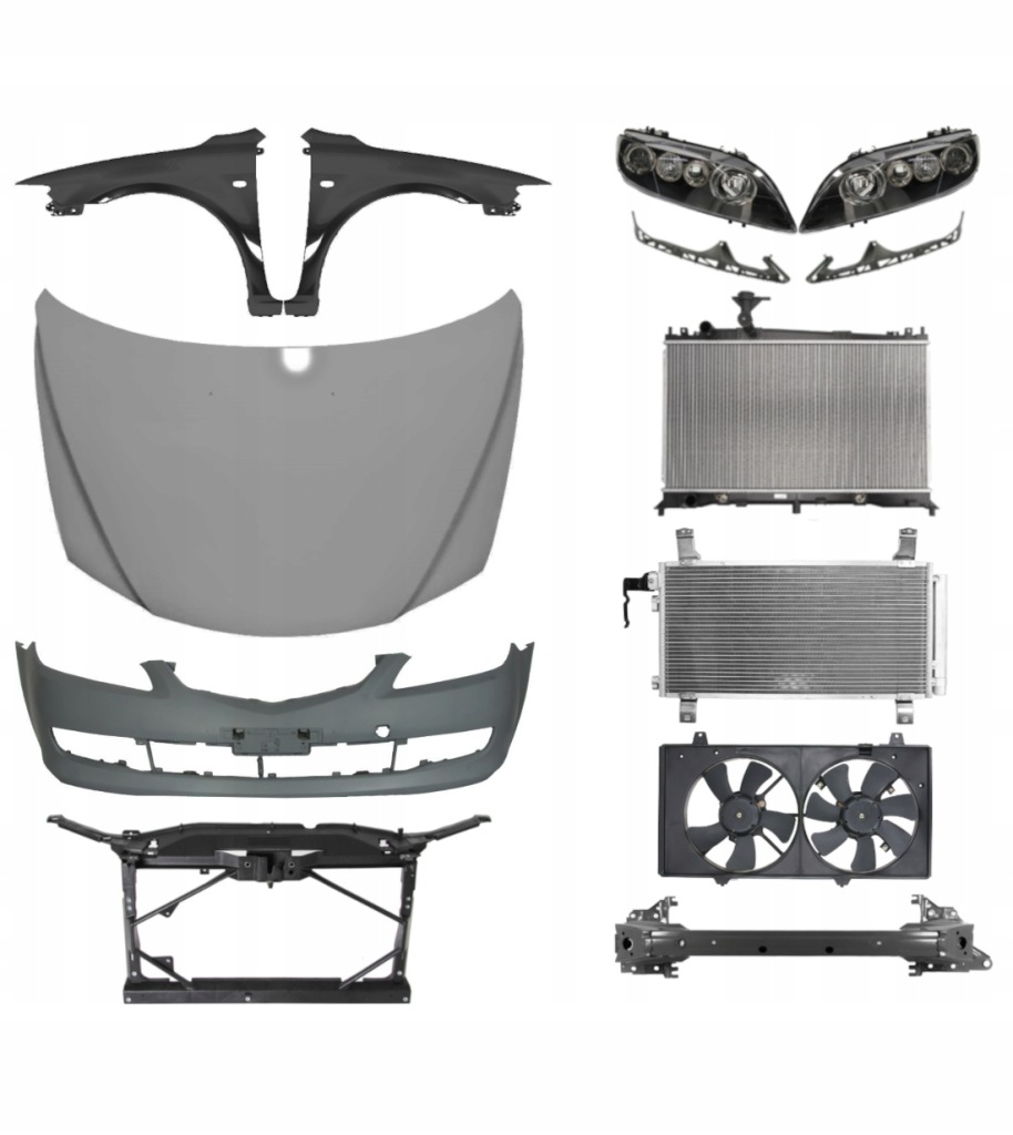 фото №1, Mazda 6 05-08 капот бампер крила pas набір частини