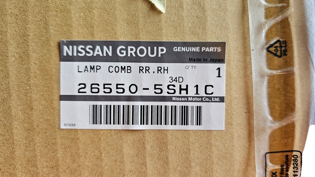 фото №10, Лампа правая задняя nissan leaf 26550-5sh1c oryg nowa