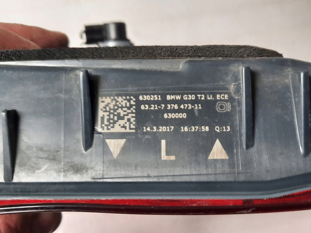 фото №5, Bmw 5 g30 лампа ліва задня w кришка