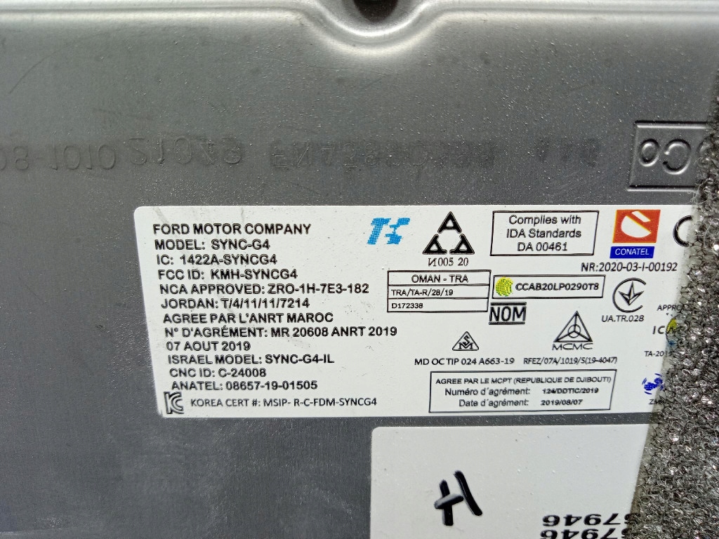 фото №5, Ford mustang mach-e модуль блок управления радио навигации mu5t14g670srf