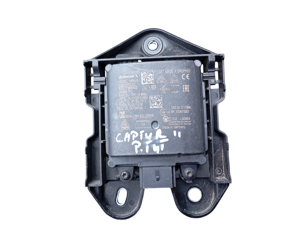 фото №1, Датчик радар мертвого pola правый задняя renault captur ii espace v 284e78760r