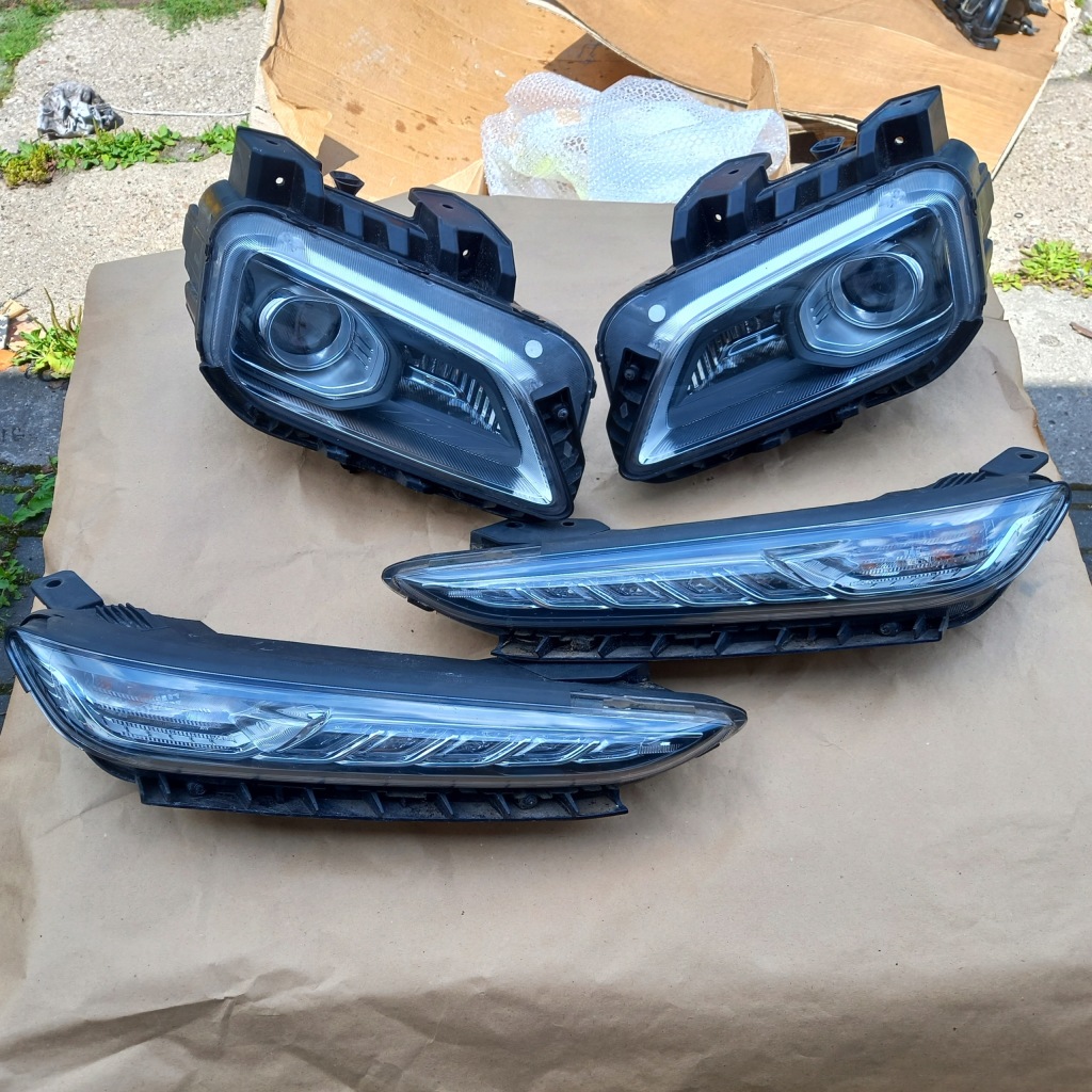 фото №1, Hyundai kona drl led верхний + нижние full led комплект лампа фара l+r