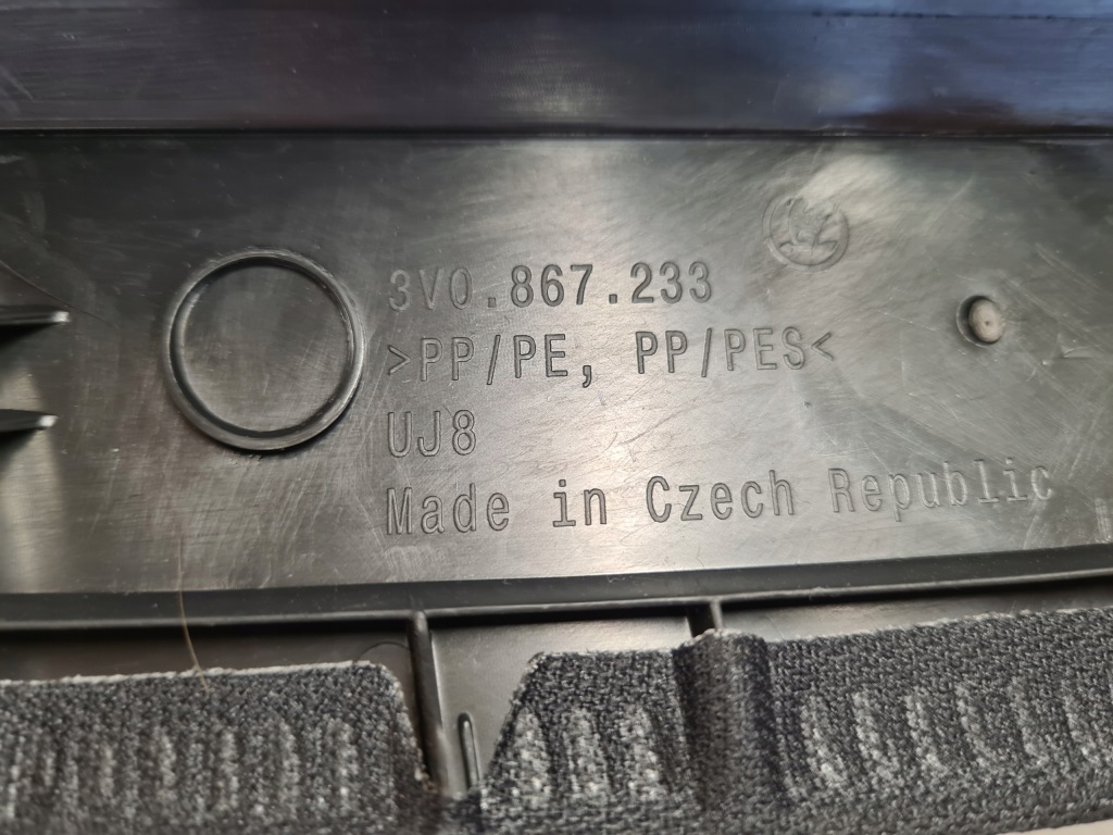 фото №7, Защита корпус стойка a левая 3v0867233 czarna skoda superb iii