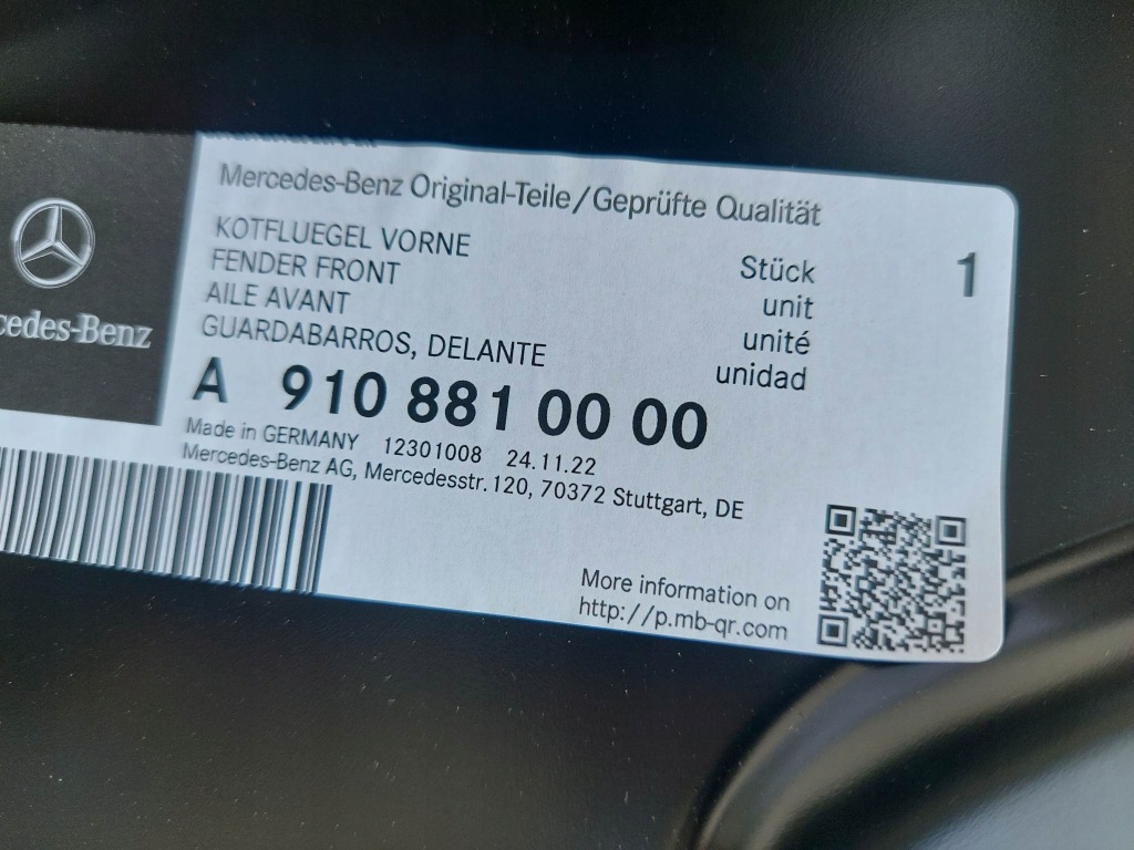 фото №9, Sprinter w910 крила лівий перед передній новий оригінальний номер