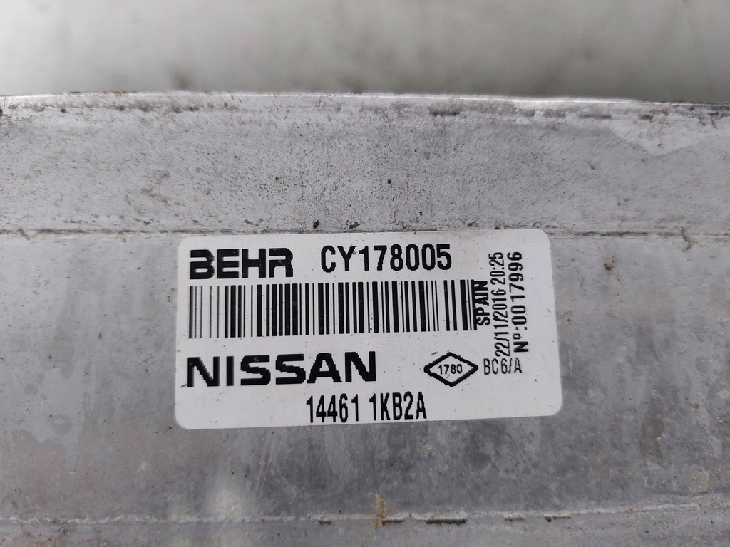 фото №6, Интеркулер 14461-1k82a nissan nv200 1.5 dci