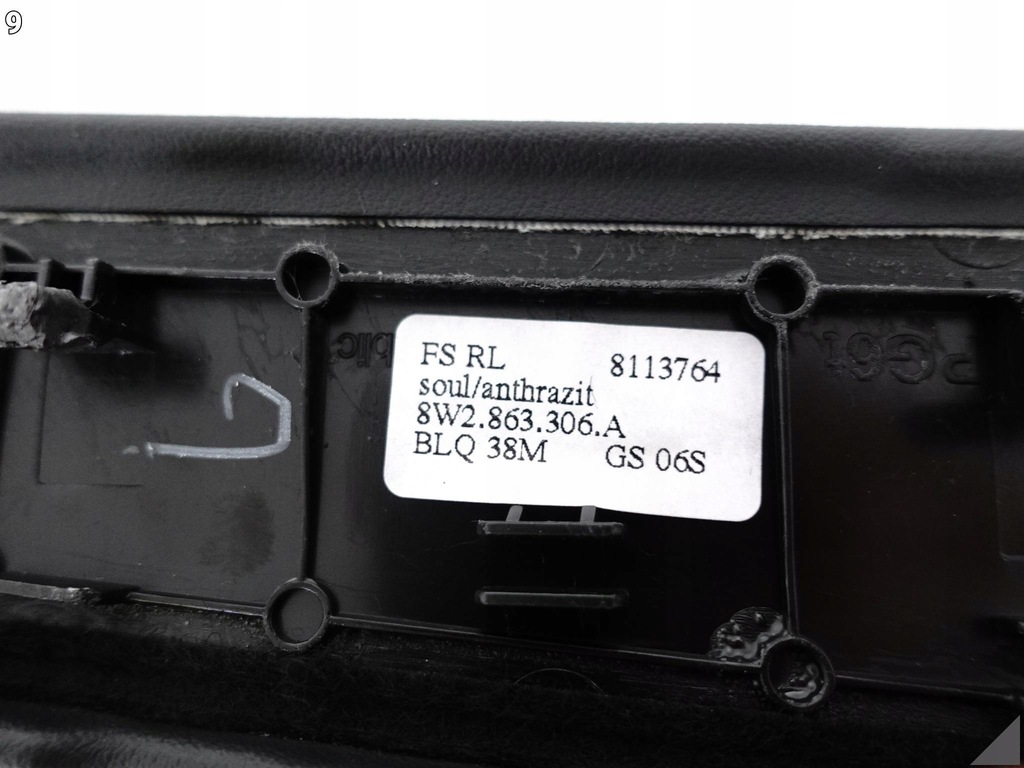 фото №10, Audi a5 s5 8w6 a4 s4 8w0 b9 15- правое обшивка консоли центральной кожа uk