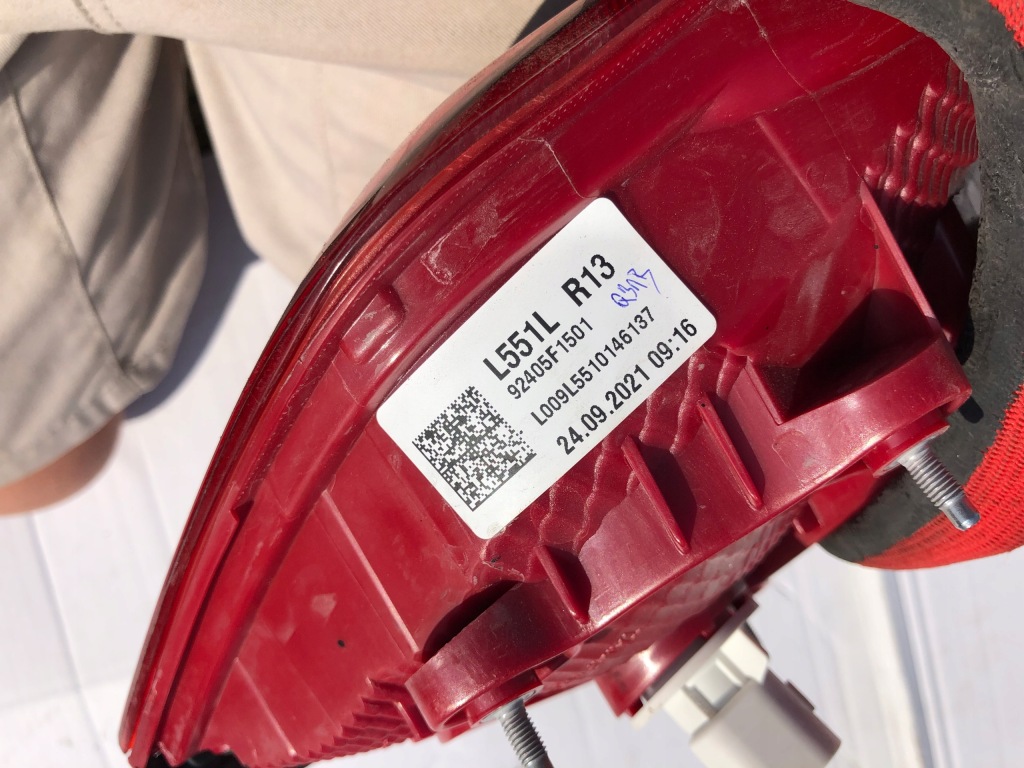 фото №5, Лампа задняя задняя левая крышка kia sportage iv 4 lift