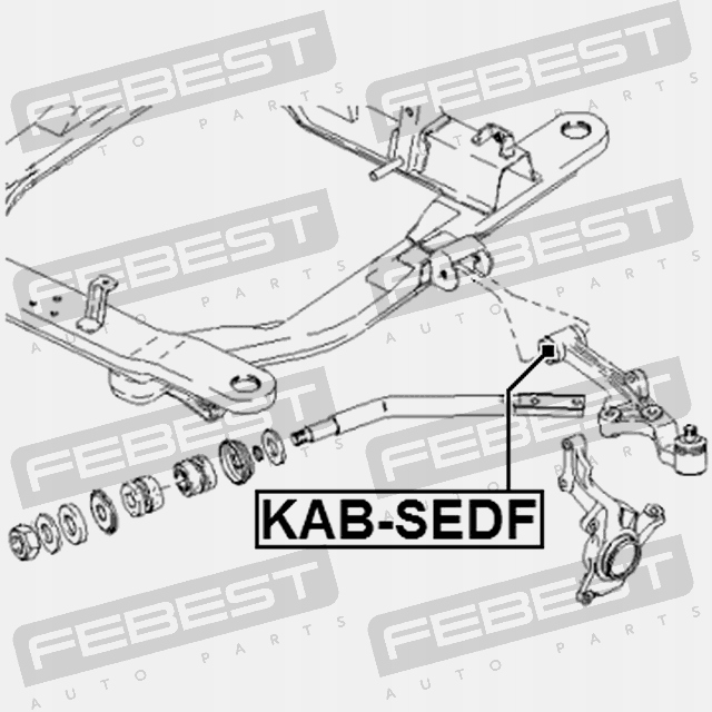 фото №12, Втулка передняя рычага нижний перед febest kab-sedf