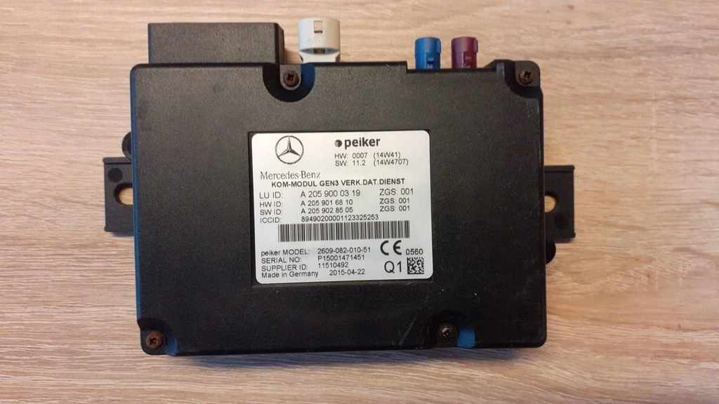 фото №1, Mercedes w205 w212 модуль telematic a2059000319