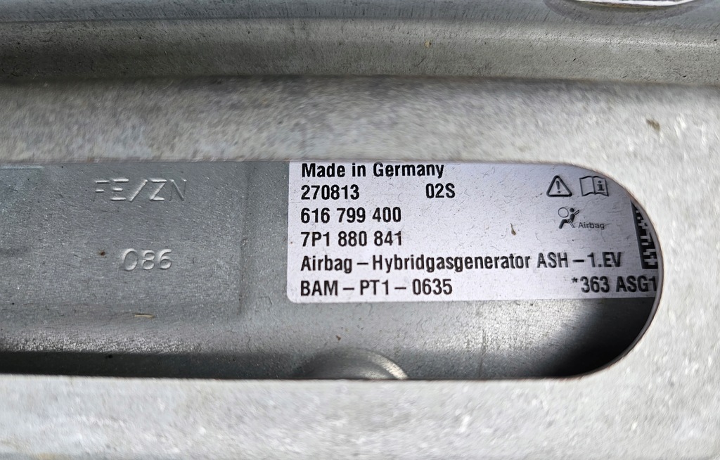 фото №6, Vw touareg 2010-2018 подушка подушка безпеки колінна водія ліва 7p1880841