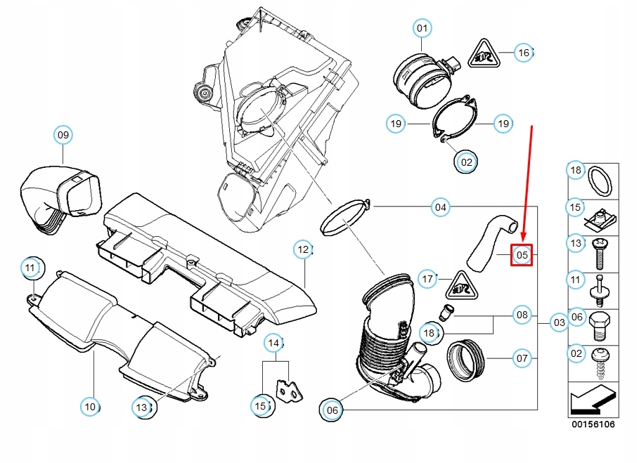 Bmw 3 e90 пабтрубок  расходомер hot-film 13717804171 7804171 oem Оригинал
