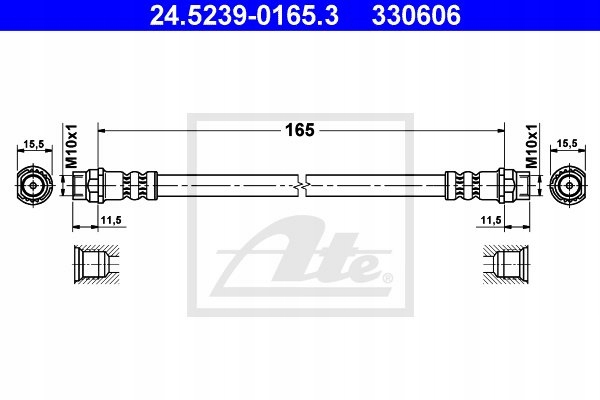 Ate шланг тормоза elast. renault clio 2 98-05 t Цена