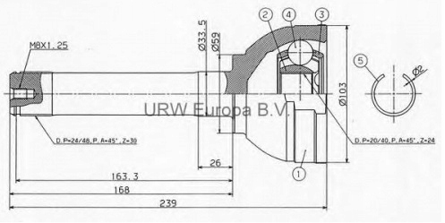фото №7, Шарнир вала toyota land cruiser/hilux j80