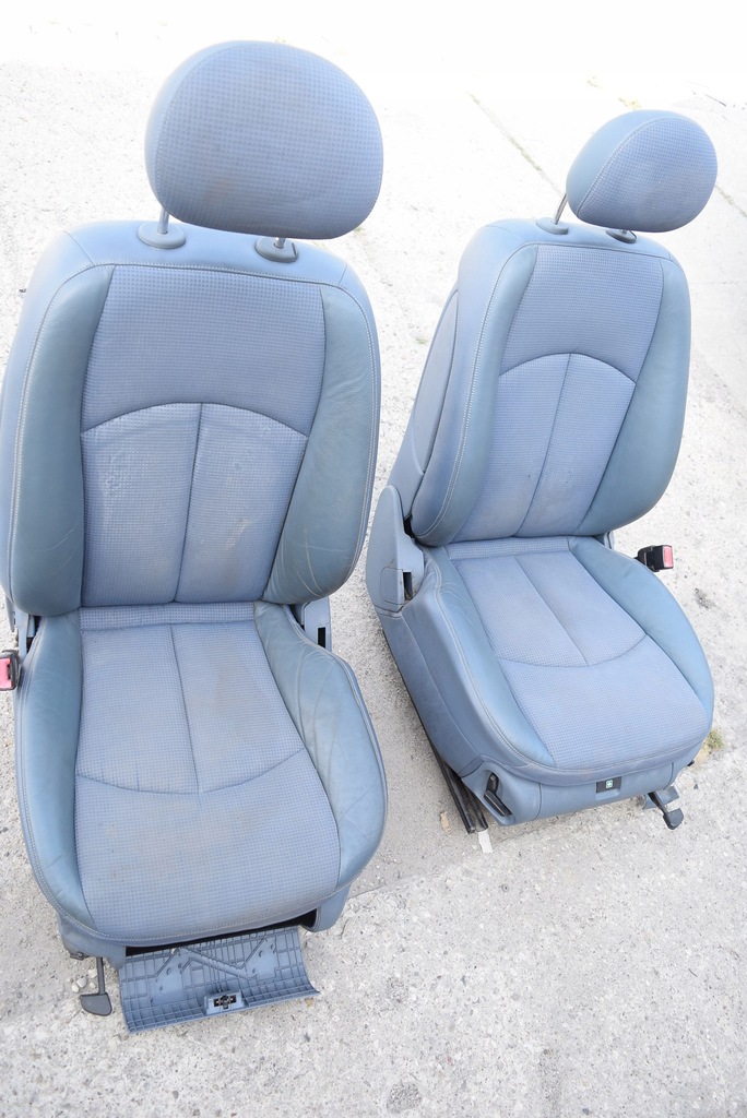 фото №8, Mercedes w211 обивка кожа сиденья сиденье eu niebieski комплект kombi