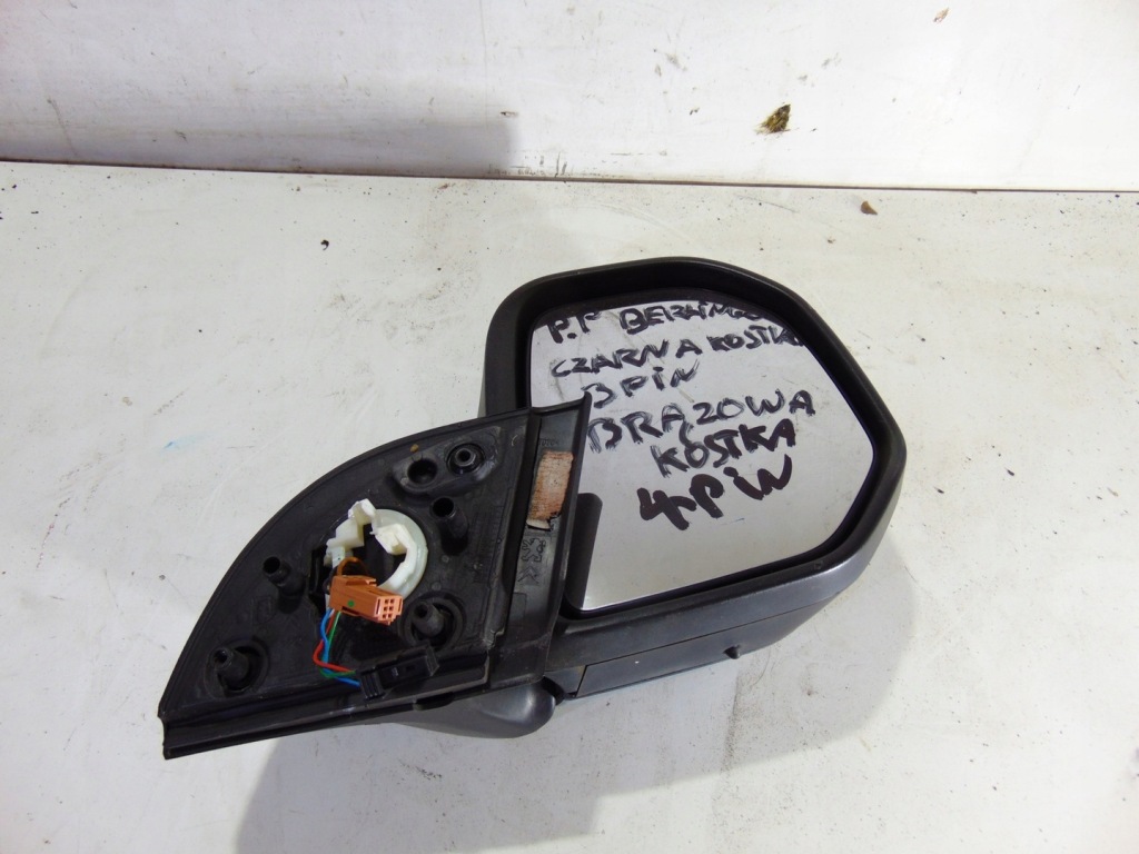 фото №1, Дзеркало праве 3/4 pin partner berlingo ii