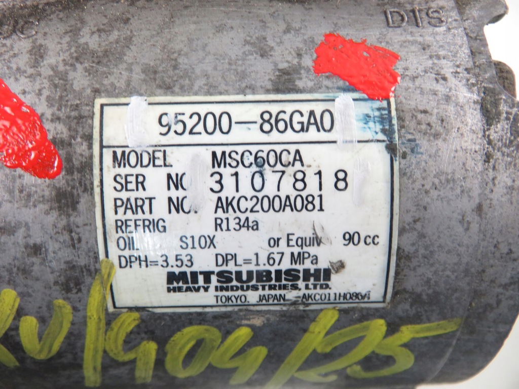 фото №8, Компресор кондиціонера subaru justy iii 1.3 9520086ga0 3107818