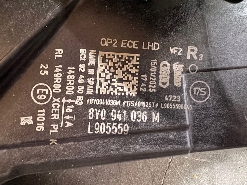 фото №7, Audi rs3 a3 8y full led matrix левая правая лампа lift