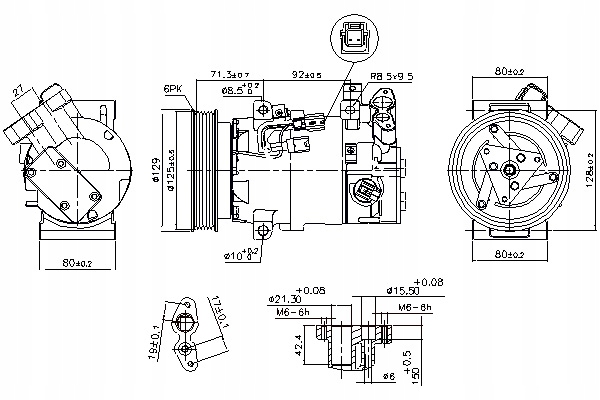 фото №1, Nissens компрессор кондиционера nissan micra v renault captur i clio