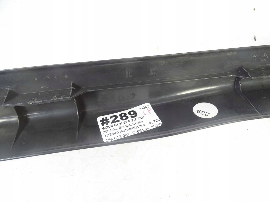 фото №4, Mercedes clk w209 молдинг порог левая передняя