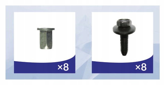 фото №1, Клипсы защита двигателя alfa romeo 147 00-10 набор