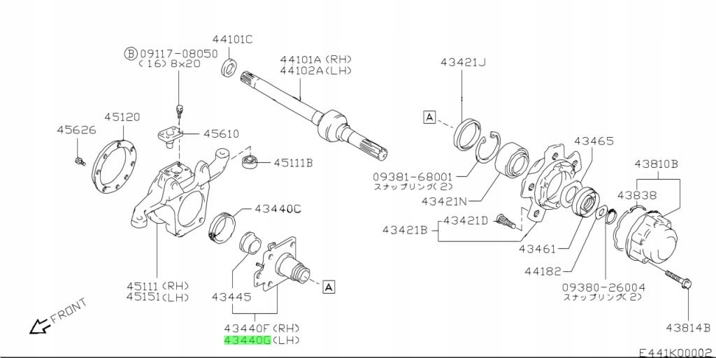 фото №1, Шкворень ступица левый suzuki jimny 43440-81a30