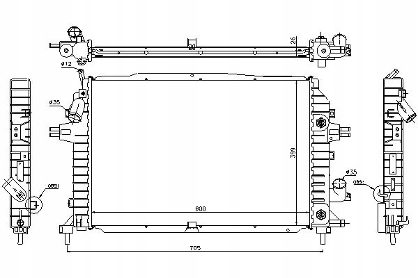 фото №8, Nissens 63115a радиатор, система охлаждение двигателя